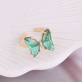 Glass Butterfly Ring